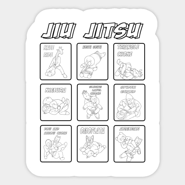 BJJ Kids T- Shirt Sticker by eokakoart